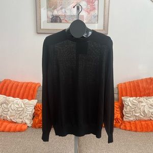 ❗️🆕Thomas Dean Extra Fine Merino Wool Classic Black Sweater❗️
